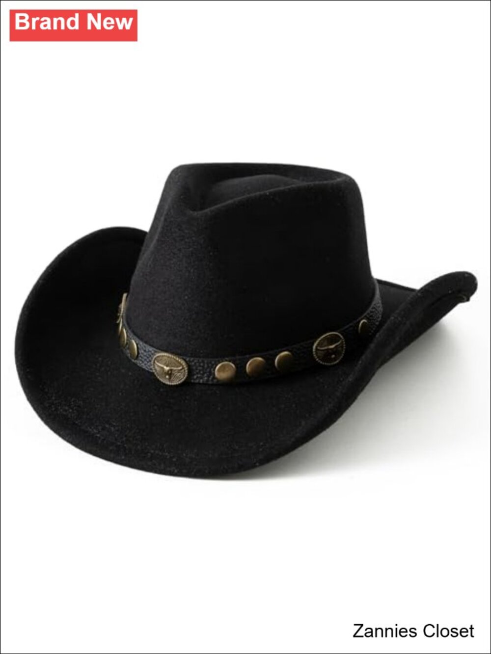 🤠 Kids Cowboy Hat Studded Felt Western Dress Up Costume
